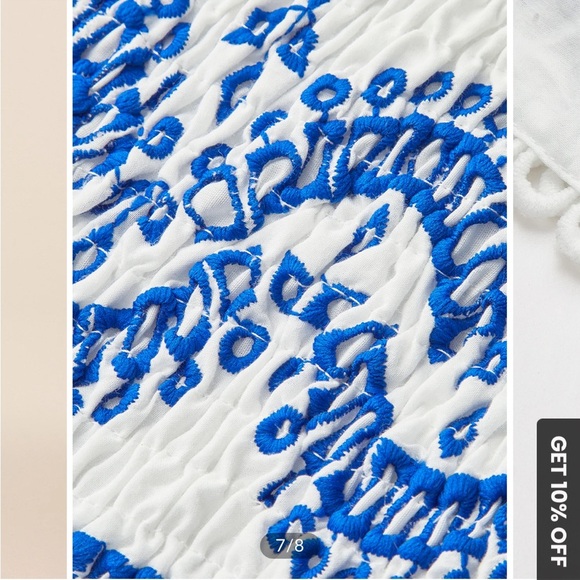 Commense Ripple Strapless Tiered Hem With Scalloped Detailing Dress - Picture 7 of 12